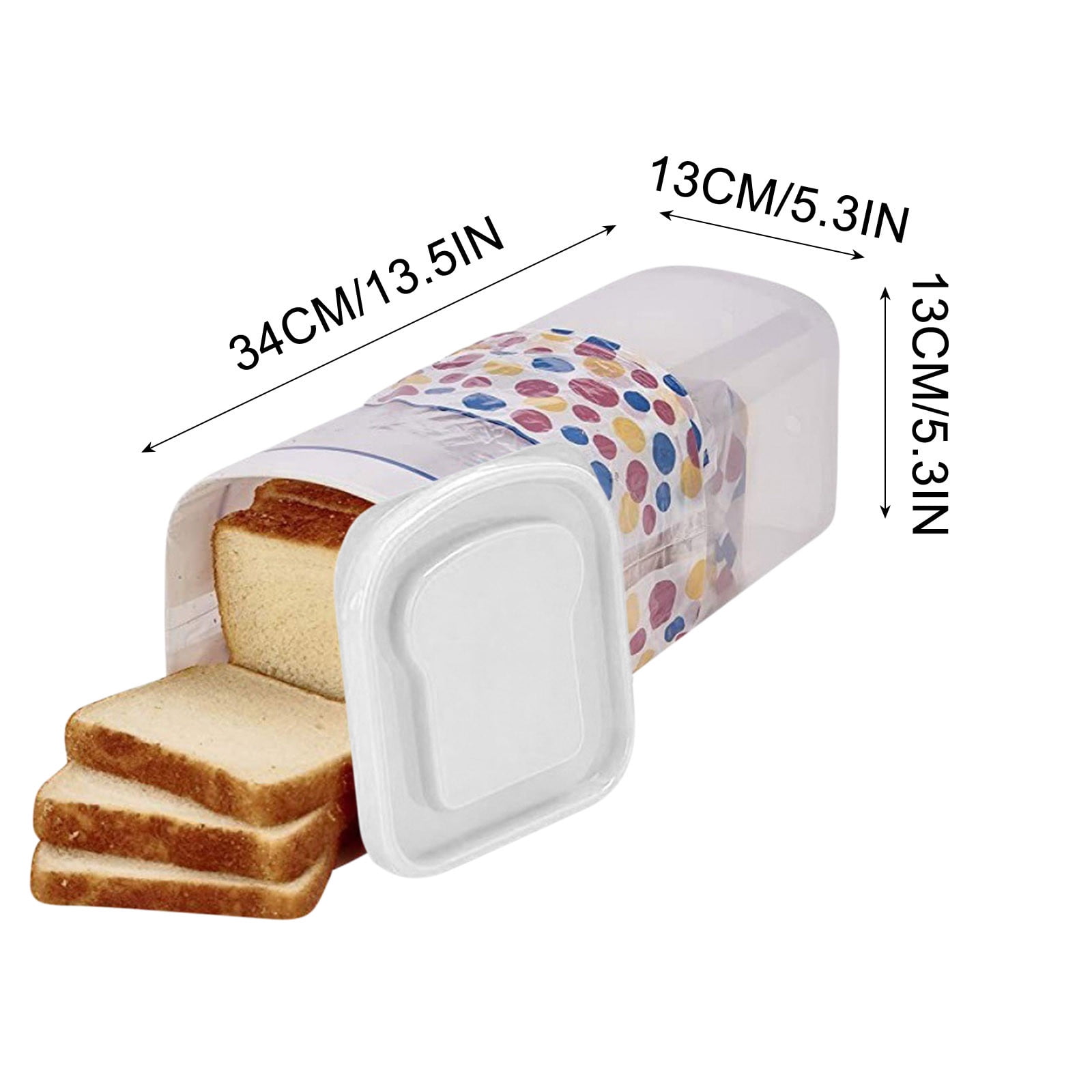 Bread Box with Airtight Lid, Bread Storage Container, Bread Loaf Storage Dispenser, Plastic Sandwich Bread Keeper, White Lid, 1 Pack C Black - Image 6