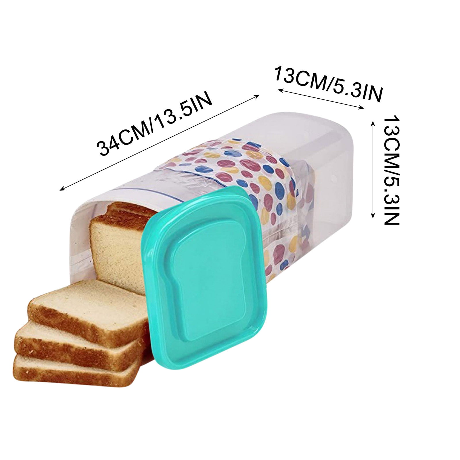 Bread Box with Airtight Lid, Bread Storage Container, Bread Loaf Storage Dispenser, Plastic Sandwich Bread Keeper, White Lid, 1 Pack B Red - Image 3