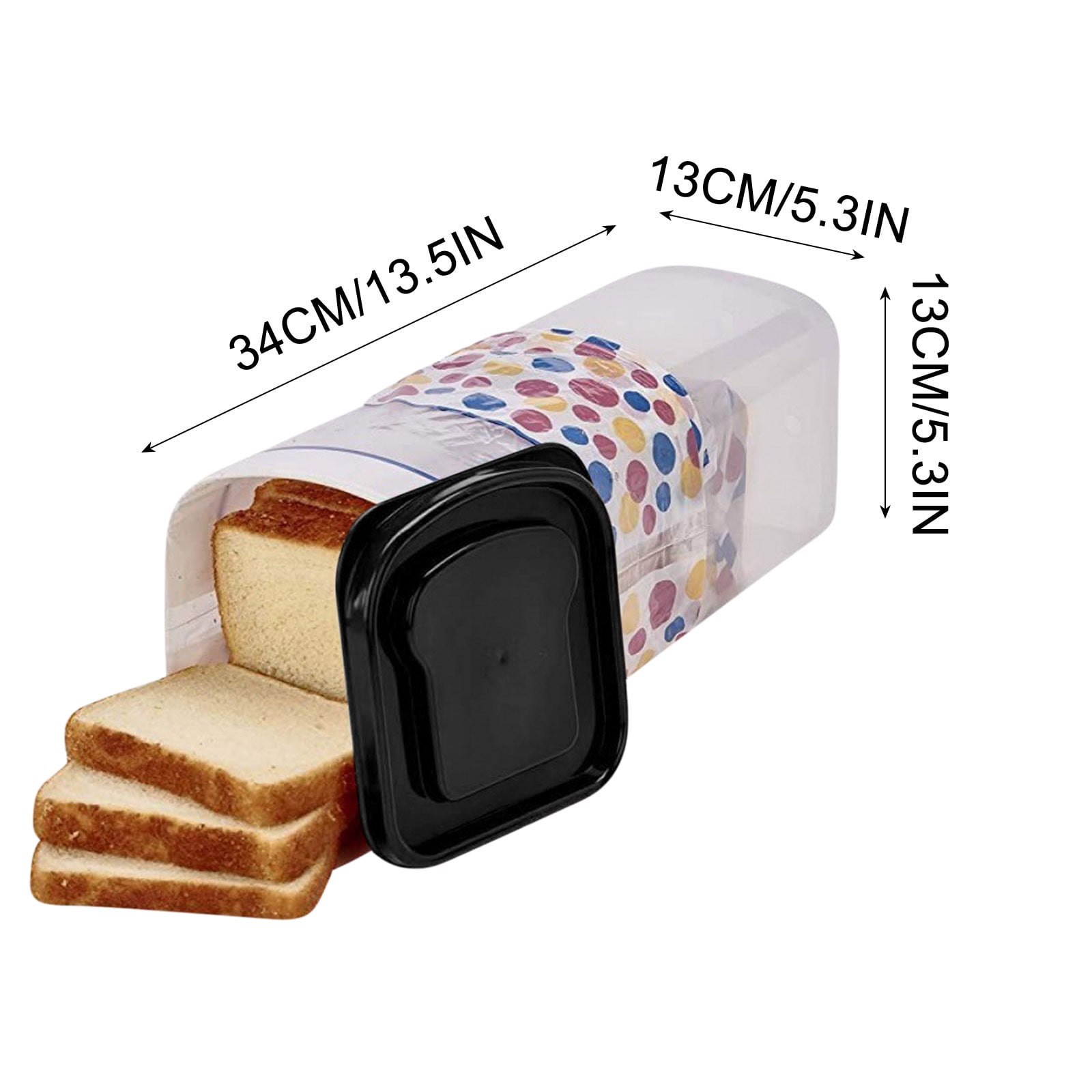 Bread Box with Airtight Lid, Bread Storage Container, Bread Loaf Storage Dispenser, Plastic Sandwich Bread Keeper, White Lid, 1 Pack B Red - Image 4