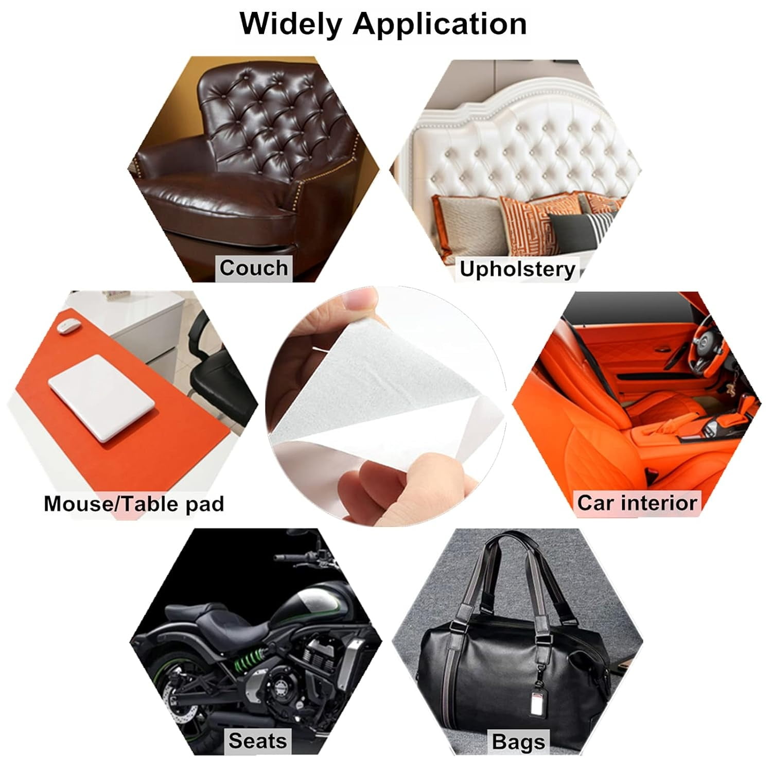 Miaochuan 3 x 60 Inch Self Adhesive Leather Repair Patch Tape, and Leather Repair Kit for Couches, Furniture, Car Seat, Boat Seat, Sofa, Upholstery, Chair, Interior(Ivory Brown) 3
