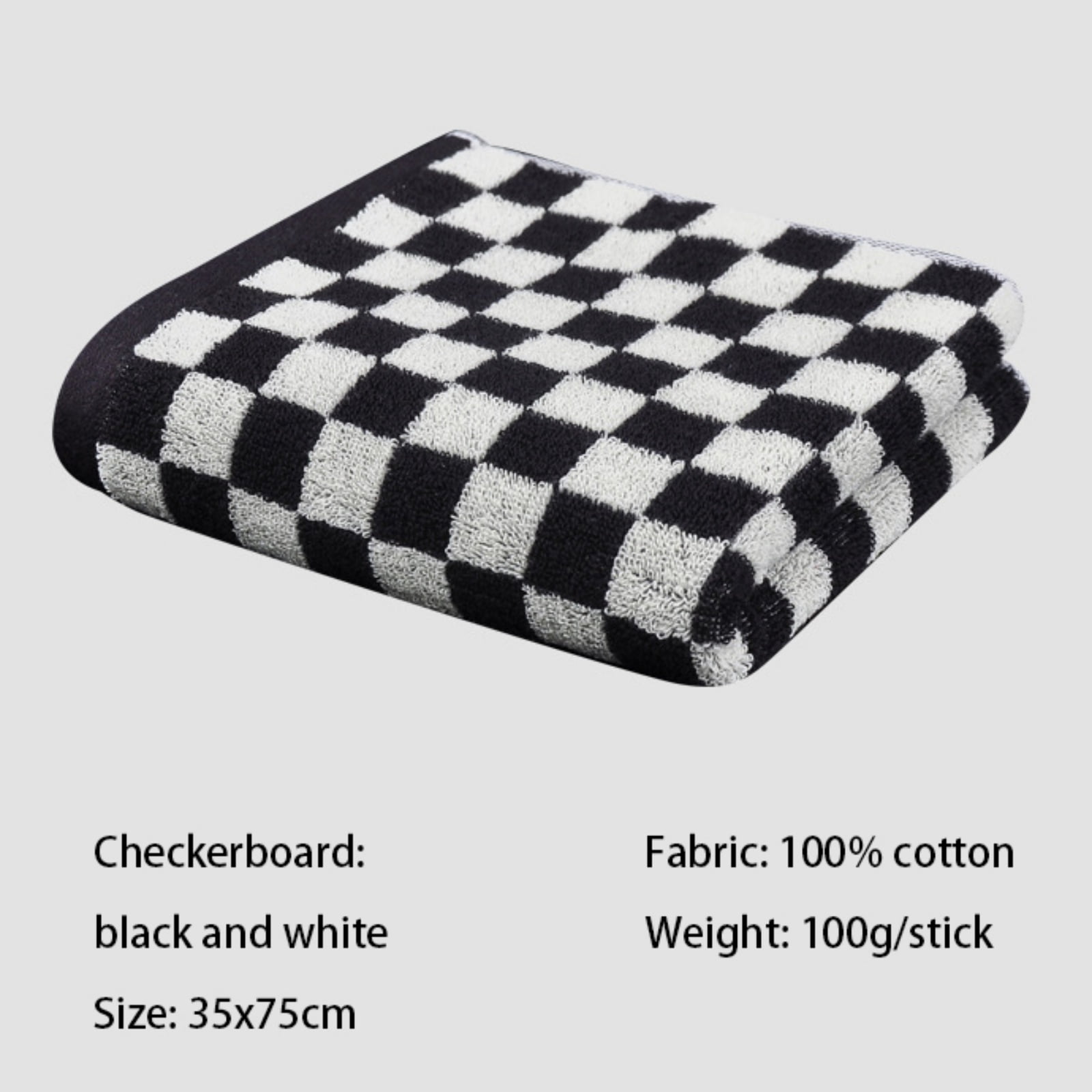 Checkered Bath Towels for Bathroom, Shower Towels 30