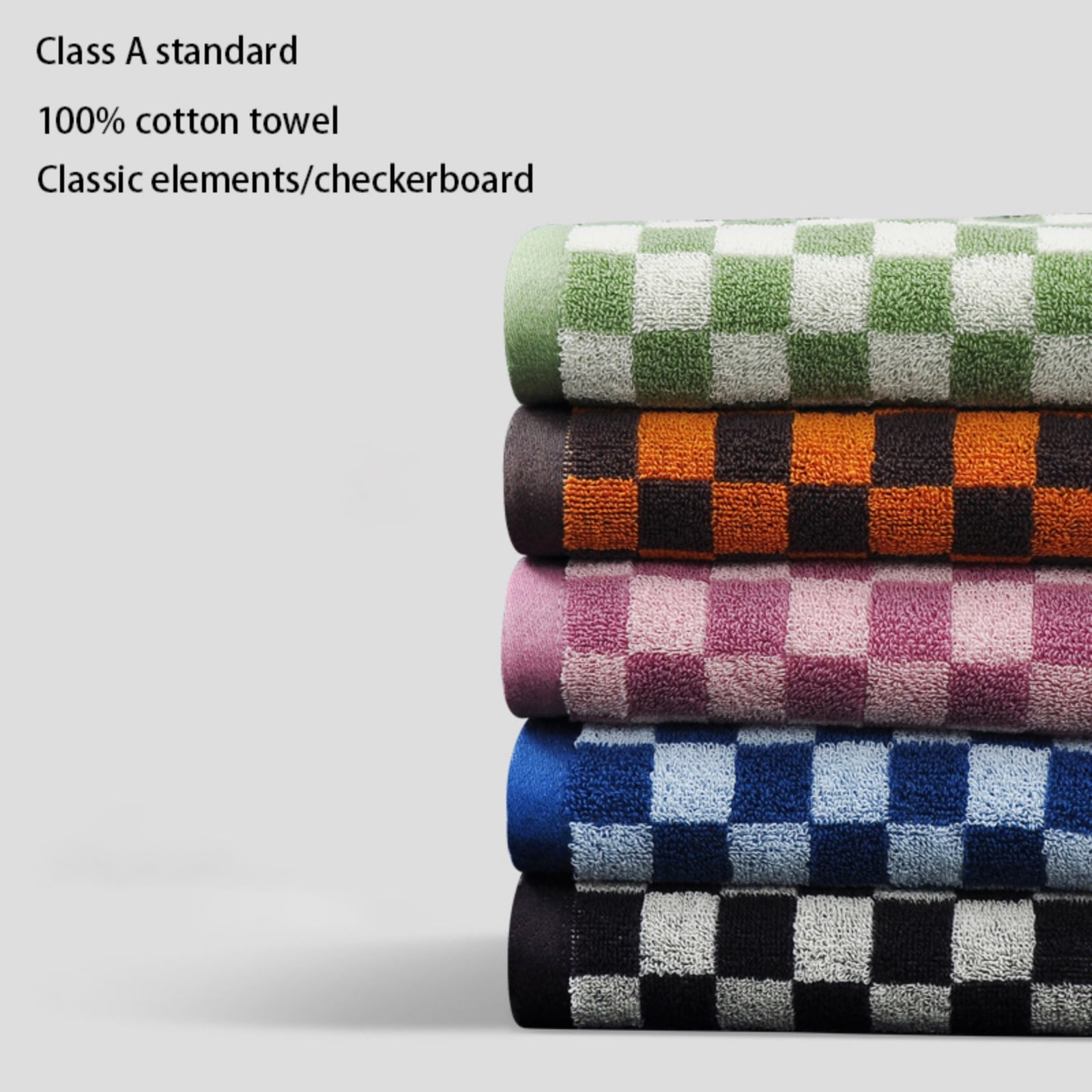 Checkered Bath Towels for Bathroom, Shower Towels 30