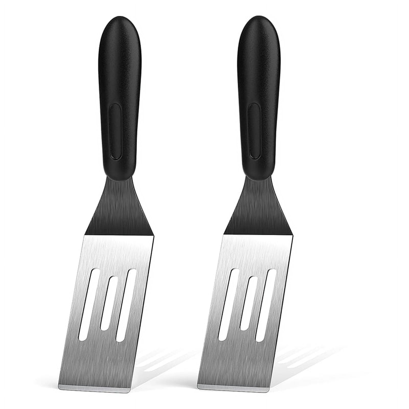 Small Spatula 2 PCS, Mini Serving Spatula for Kitchen Use, Metal Spatula for Serving and Turning, Perfect for Pancakes - Image 1