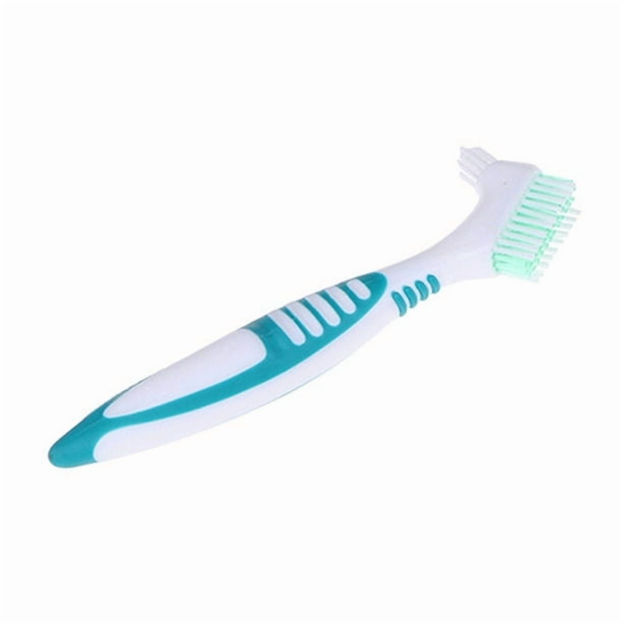 Denture Bath Case Cup Box Holder Storage Container with Denture Cleaner Brush Strainer Basket for Travel Cleaning Green - Image 3