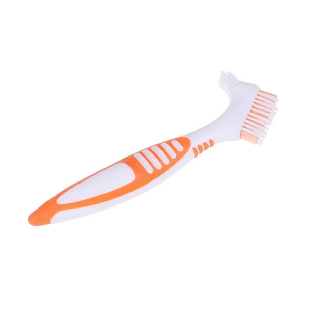 Denture Bath Case Cup Box Holder Storage Container with Denture Cleaner Brush Strainer Basket for Travel Cleaning White - Image 3