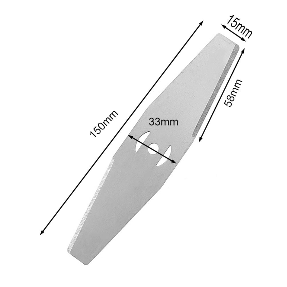 FunnyBeans 5 PCS Weed Wacker Eater Metal Blades, Universal Grass String Trimmer attachments Silver - Image 4