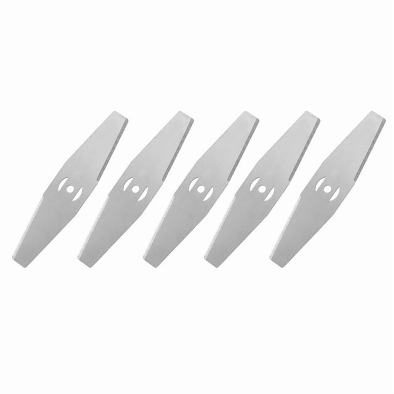 FunnyBeans 5 PCS Weed Wacker Eater Metal Blades, Universal Grass String Trimmer attachments Silverc - Image 1