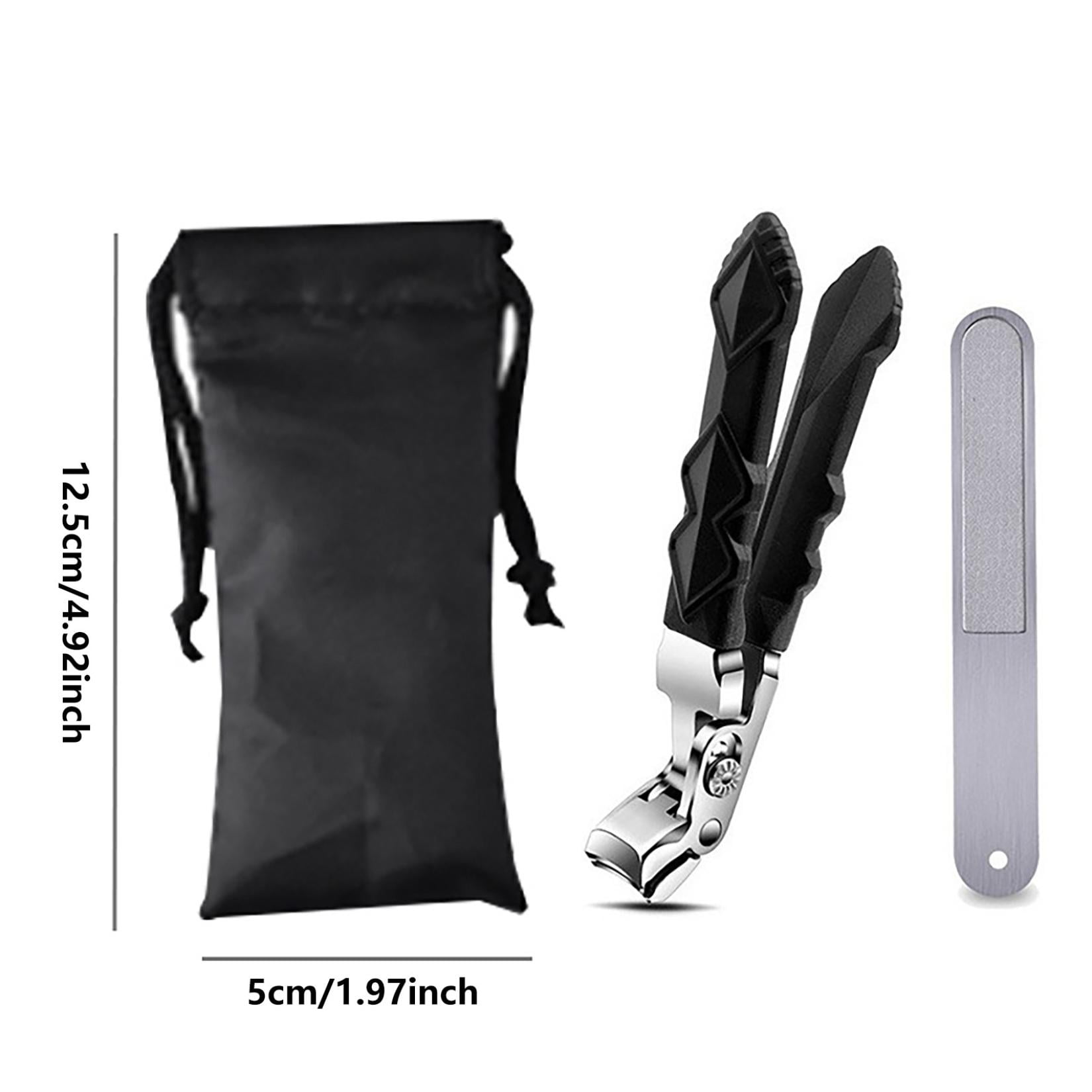 Nail Clippers, Long Handle Ergonomic Angled Head Senior Toenail Clipper, Toe Nail Clippers for Thick Nails, Ultra Sharp Stainless Nail Clipper with Catcher for Men Women 1 Nail Clipper + Nail File + Container Bag - Image 2