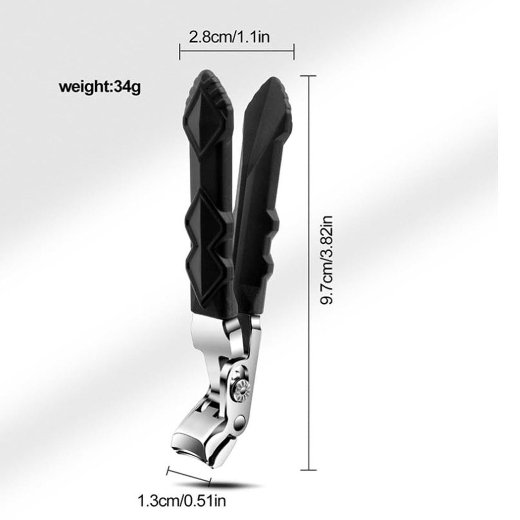 Nail Clippers, Long Handle Ergonomic Angled Head Senior Toenail Clipper, Toe Nail Clippers for Thick Nails, Ultra Sharp Stainless Nail Clipper with Catcher for Men Women 1 Nail Clipper + Nail File + Container Bag - Image 3