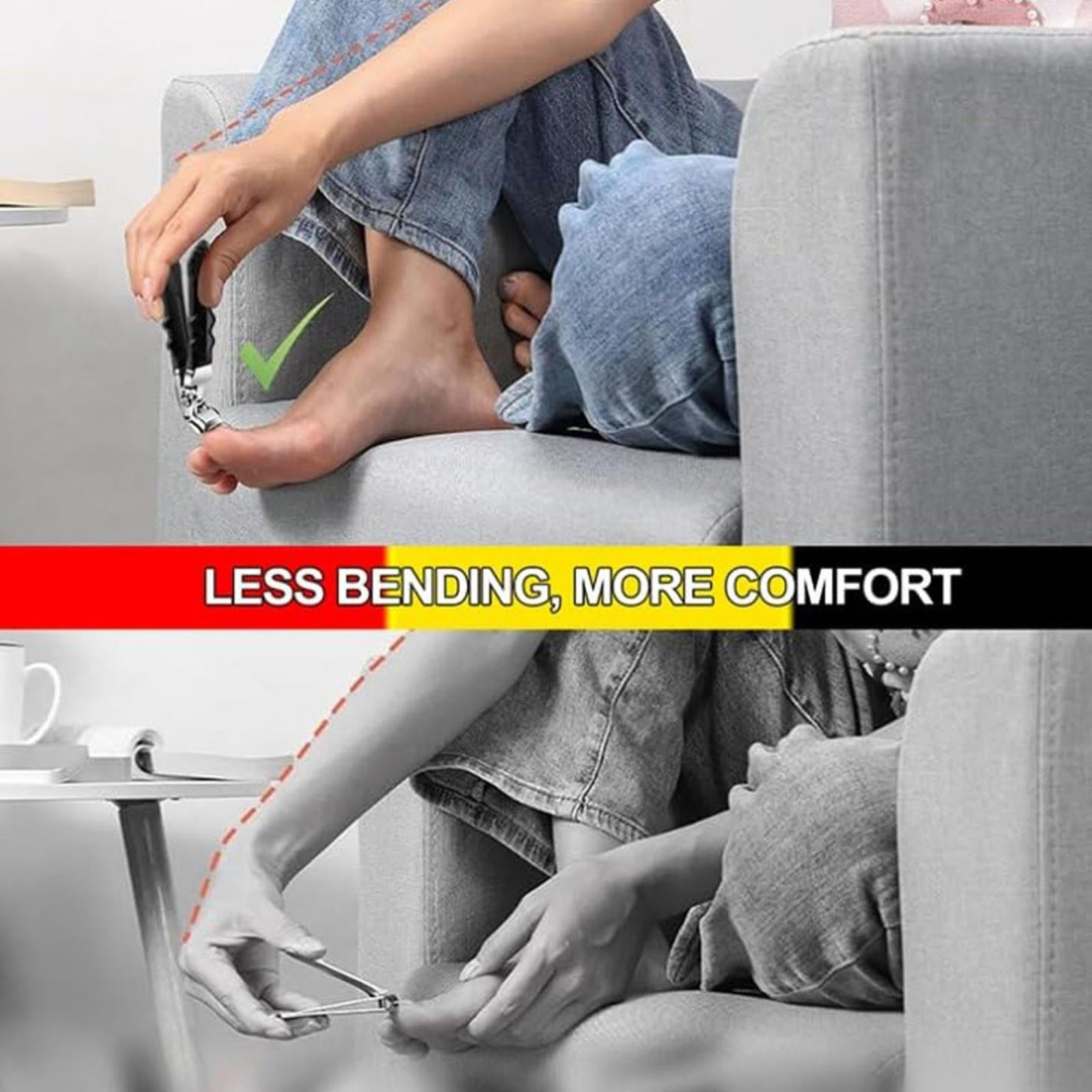 Nail Clippers, Long Handle Ergonomic Angled Head Senior Toenail Clipper, Toe Nail Clippers for Thick Nails, Ultra Sharp Stainless Nail Clipper with Catcher for Men Women 1 Nail Clipper + Nail File + Container Bag - Image 6
