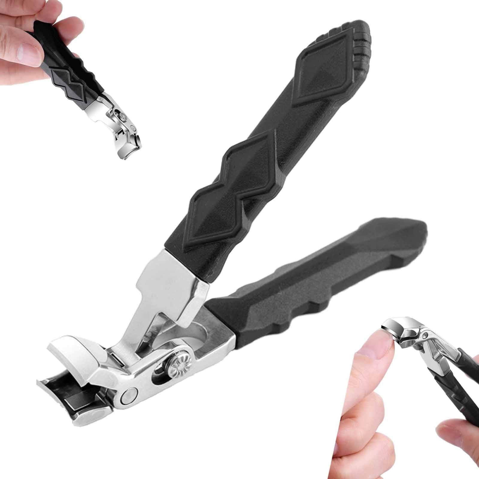 Nail Clippers, Long Handle Ergonomic Angled Head Senior Toenail Clipper, Toe Nail Clippers for Thick Nails, Ultra Sharp Stainless Nail Clipper with Catcher for Men Women Multicolor - Image 1