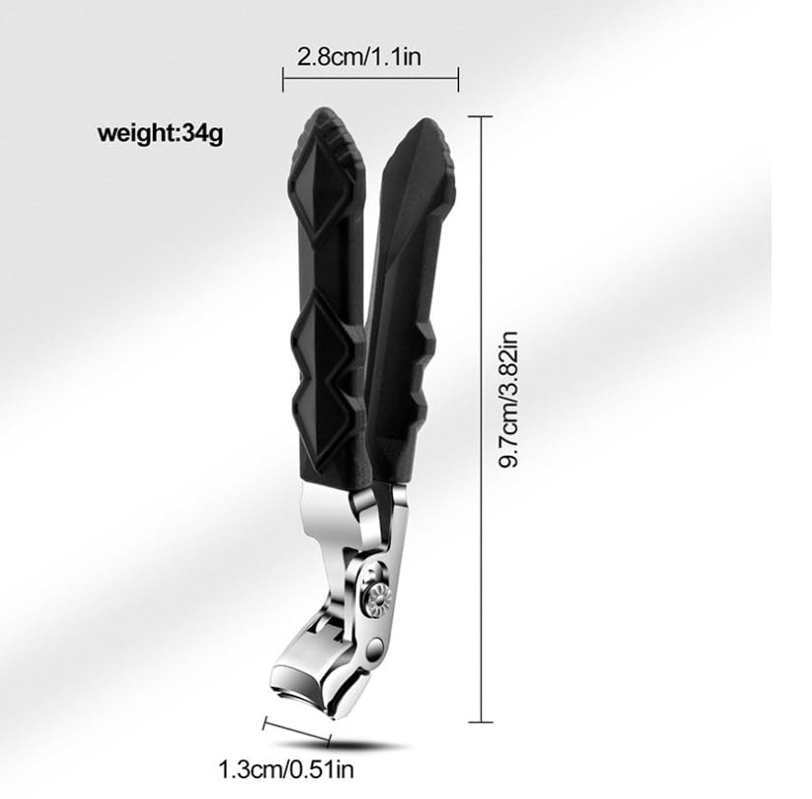 Nail Clippers, Long Handle Ergonomic Angled Head Senior Toenail Clipper, Toe Nail Clippers for Thick Nails, Ultra Sharp Stainless Nail Clipper with Catcher for Men Women Multicolor - Image 2