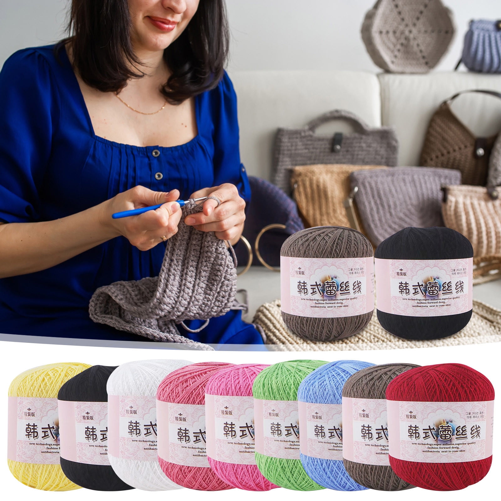 Under $1 Tyidzon Fashion Crochet Thread Cotton Knitting Yarn Thread Balls Knitting Thread Yarn for Crocheting F - Image 6