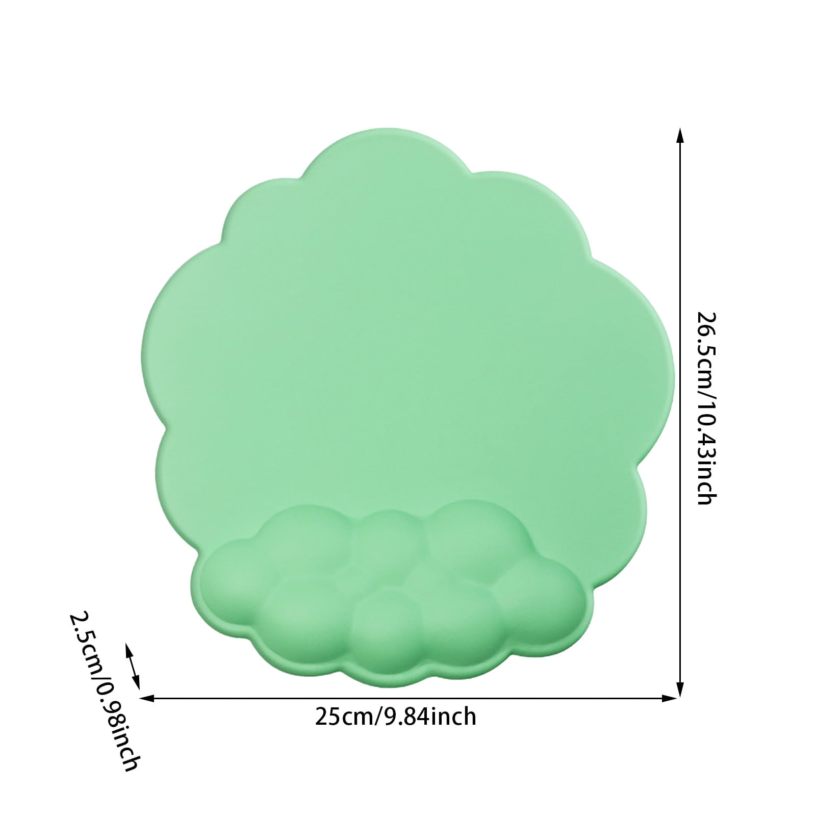 GHSOHS Ergonomic Mouse Pad with Wrist Support Cute Cloud Shape Wrist Pad Memory Cotton Keyboard Hand Rest Non Slip Wrist Pad Non-Slip Mousepad for Computer Laptop L - Image 3