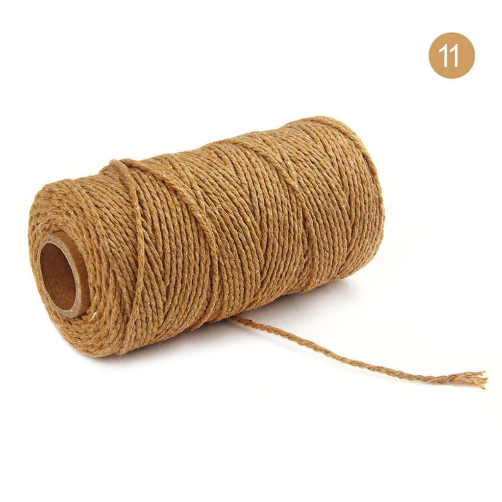Danhjin 100m Long/100Yard Pure Cotton Twisted Cord Rope Crafts Macrame Artisan String - on Clearance Brown - Image 1