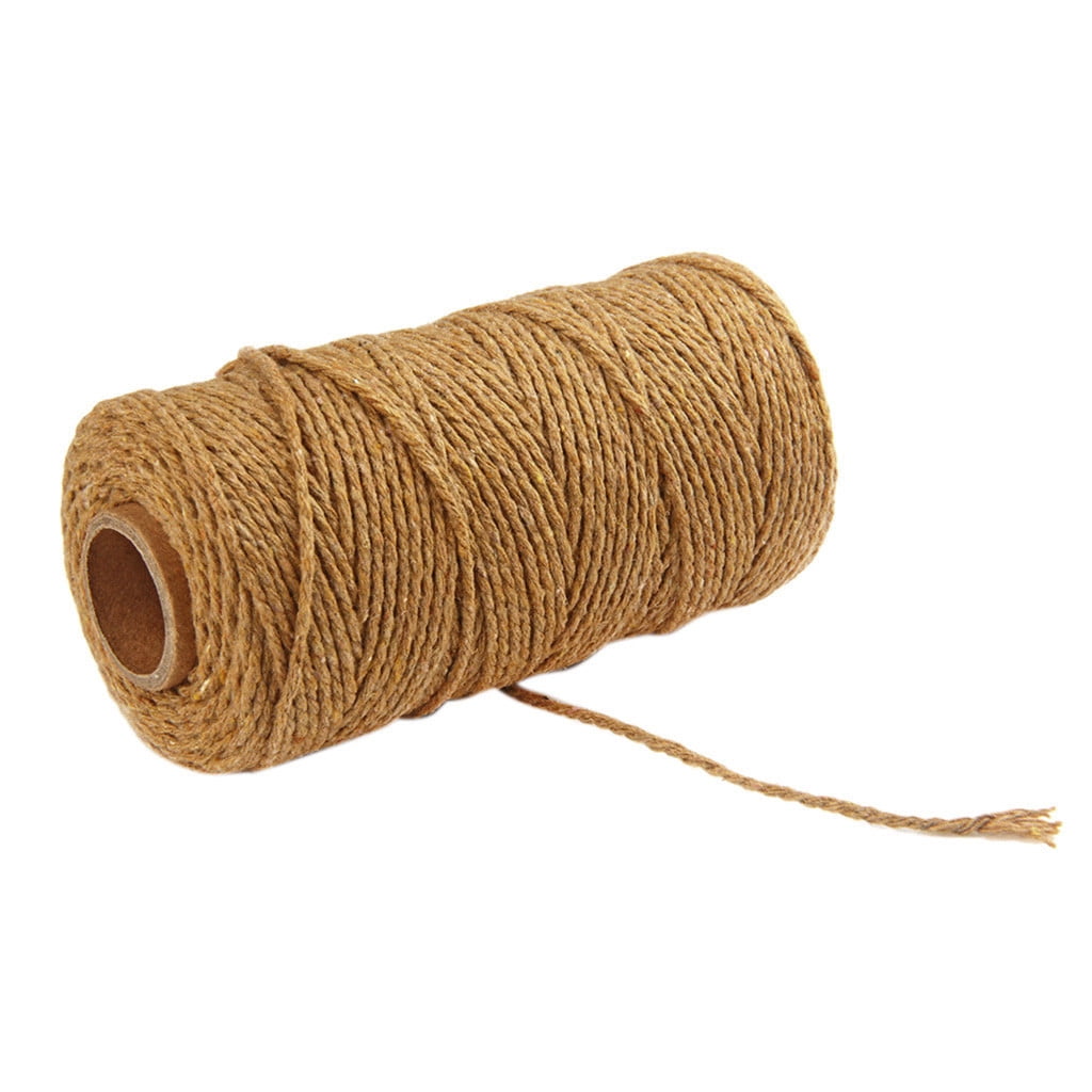 Danhjin 100m Long/100Yard Pure Cotton Twisted Cord Rope Crafts Macrame Artisan String - on Clearance Brown - Image 2