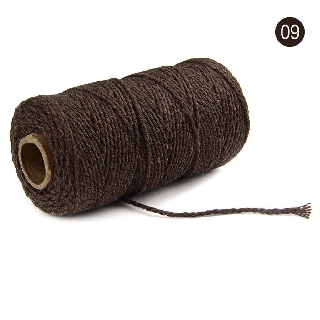 Danhjin 100m Long/100Yard Pure Cotton Twisted Cord Rope Crafts Macrame Artisan String - on Clearance Coffee - Image 1