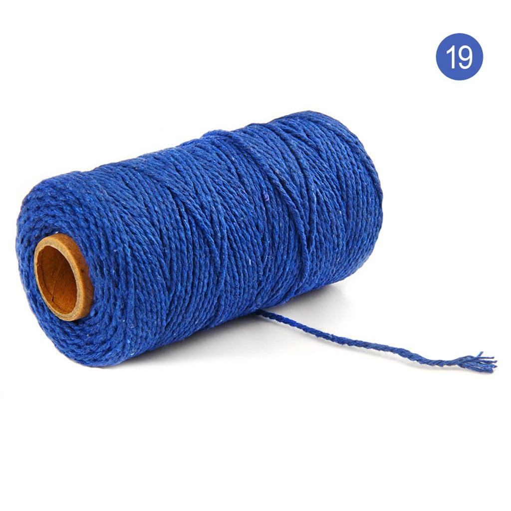 Danhjin 100m Long/100Yard Pure Cotton Twisted Cord Rope Crafts Macrame Artisan String - on Clearance Dark Blue - Image 1