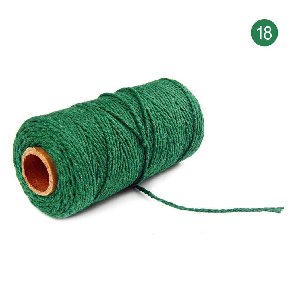 Danhjin 100m Long/100Yard Pure Cotton Twisted Cord Rope Crafts Macrame Artisan String - on Clearance Dark green - Image 1