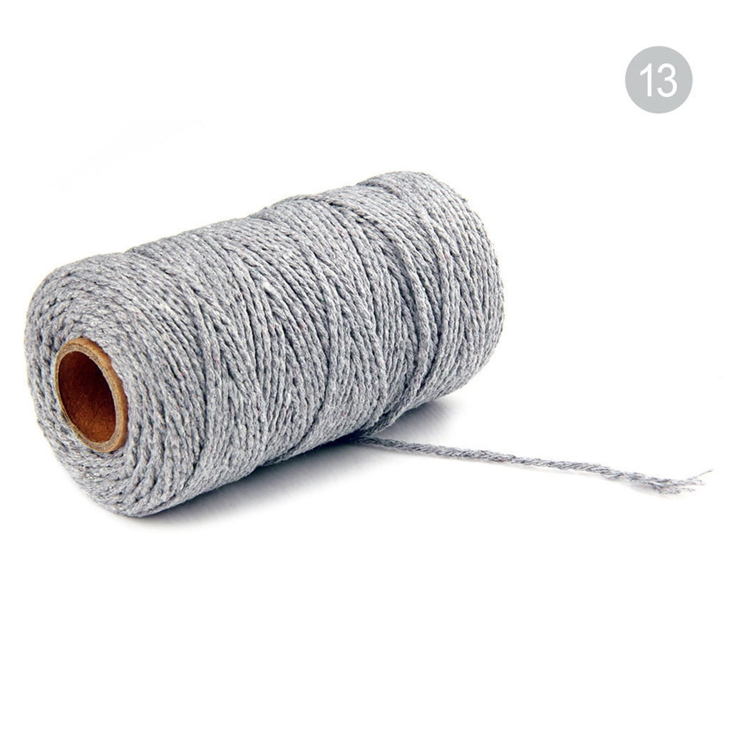 Danhjin 100m Long/100Yard Pure Cotton Twisted Cord Rope Crafts Macrame Artisan String - on Clearance Gray - Image 1