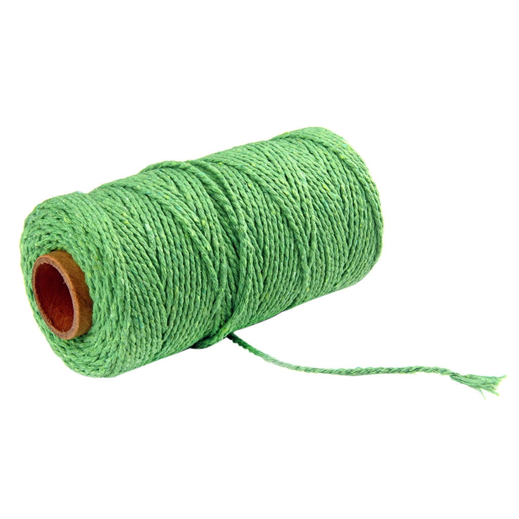 Danhjin 100m Long/100Yard Pure Cotton Twisted Cord Rope Crafts Macrame Artisan String - on Clearance Green - Image 2