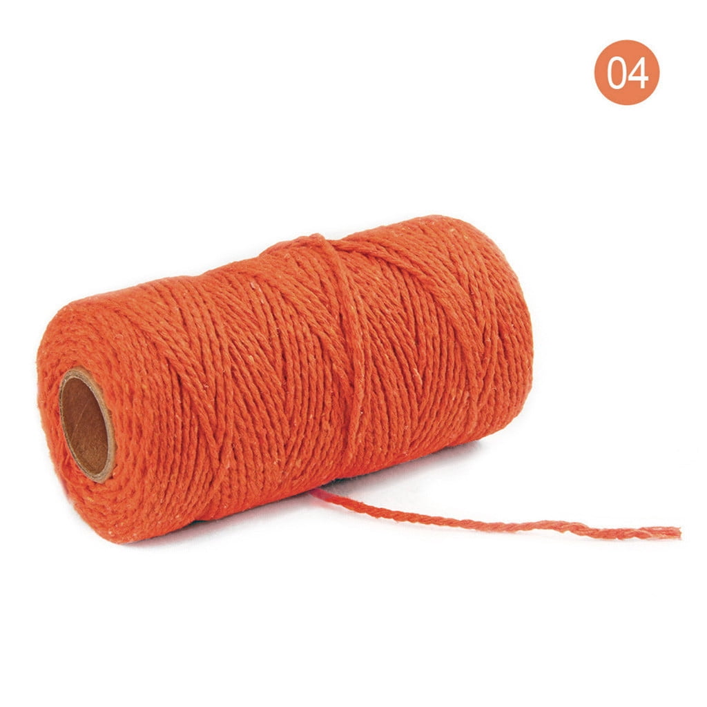 Danhjin 100m Long/100Yard Pure Cotton Twisted Cord Rope Crafts Macrame Artisan String - on Clearance Orange - Image 1