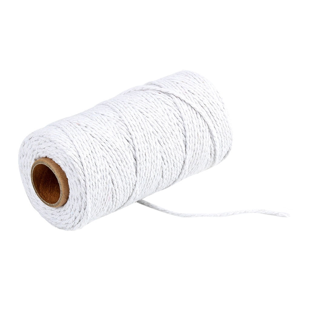 Danhjin 100m Long/100Yard Pure Cotton Twisted Cord Rope Crafts Macrame Artisan String - on Clearance White - Image 2