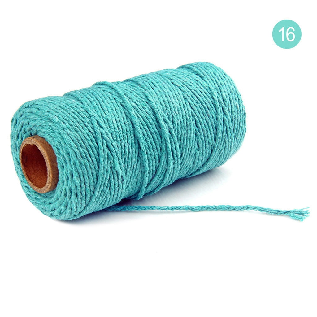 Danhjin 100m Long/100Yard Pure Cotton Twisted Cord Rope Crafts Macrame Artisan String - on Clearance blue - Image 1