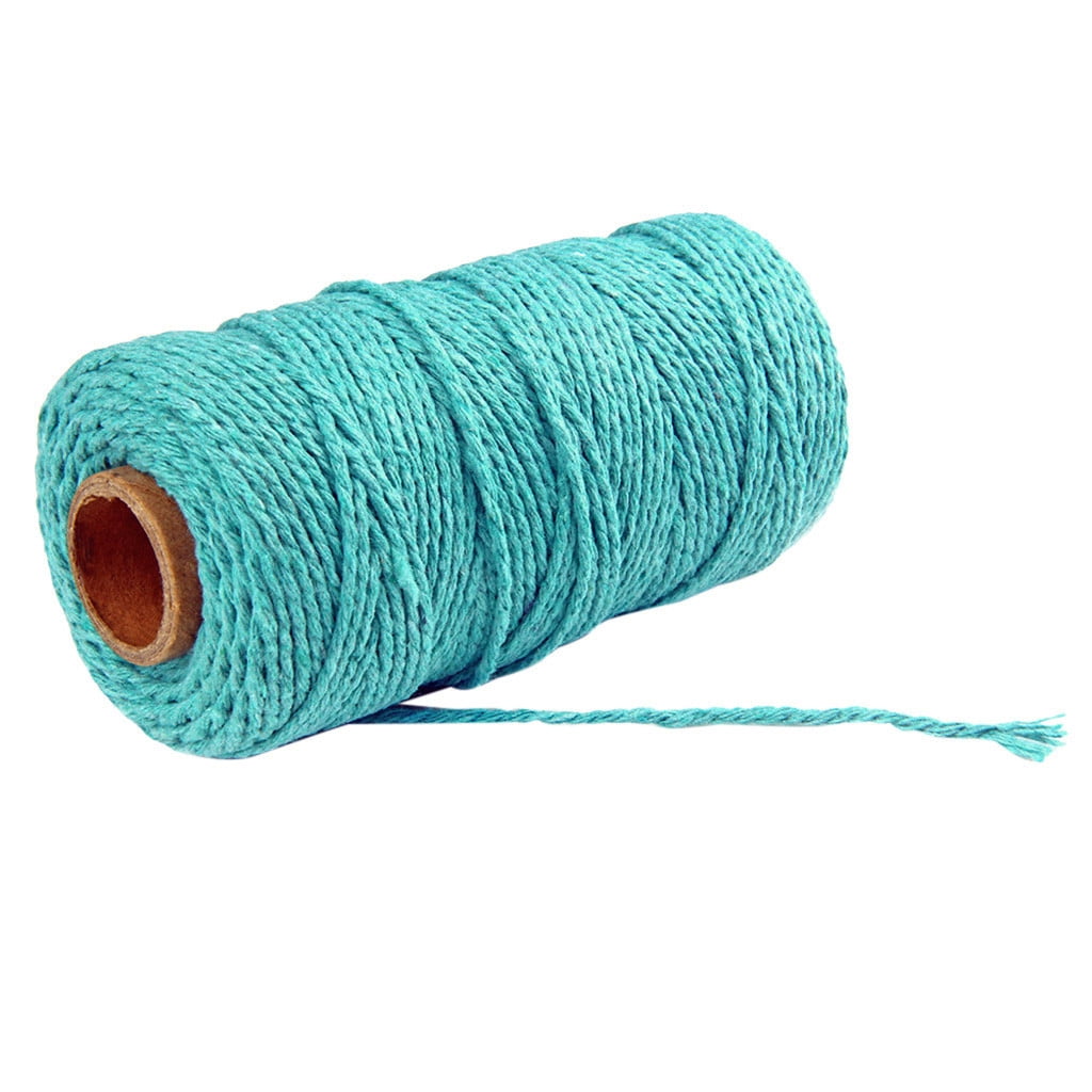 Danhjin 100m Long/100Yard Pure Cotton Twisted Cord Rope Crafts Macrame Artisan String - on Clearance blue - Image 2