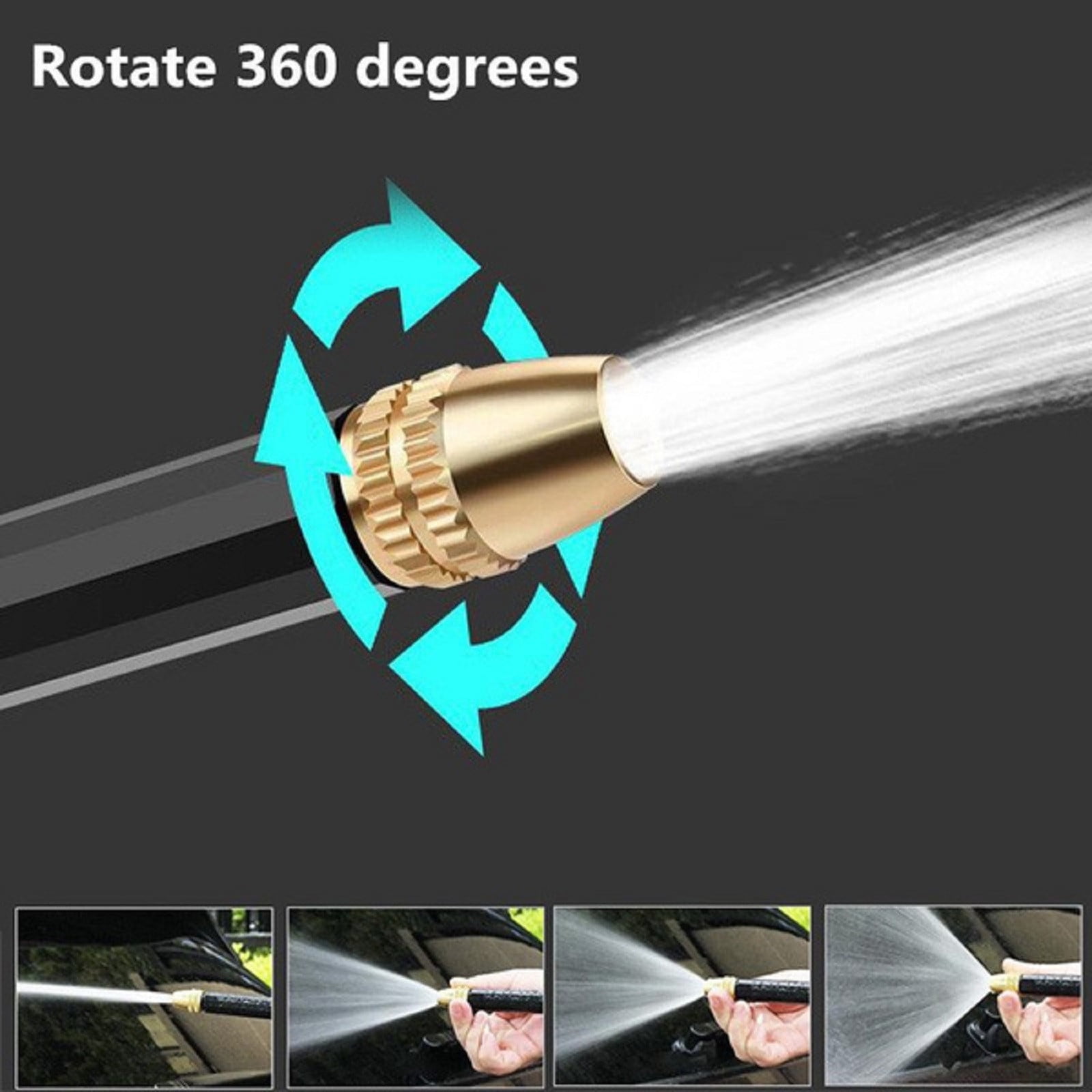 High Pressure Spray Water Gun Washing Garden Watering Hose Nozzle Sprinkler Car Cleaning Wash Tool Kits Auto Washer Black - Image 3