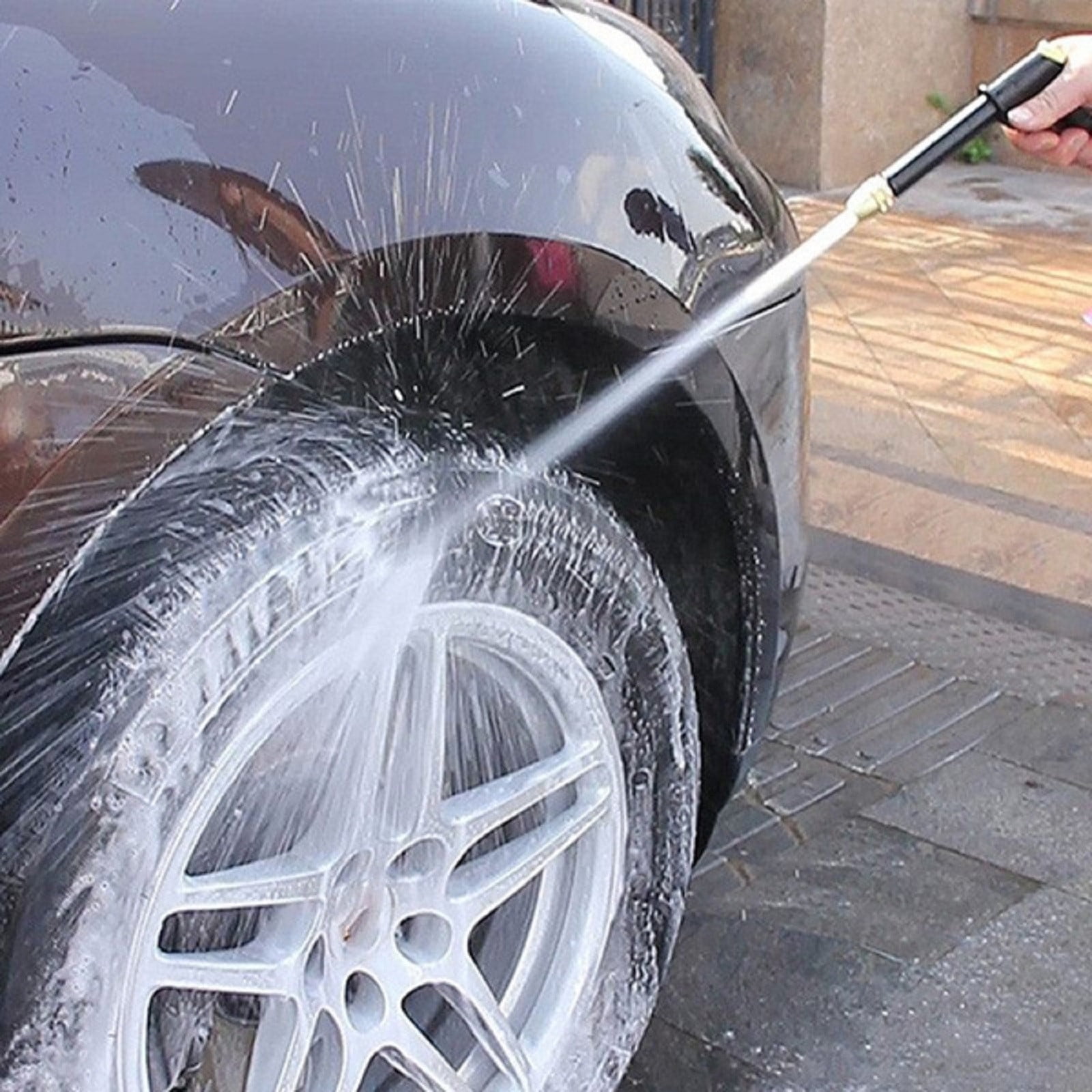 High Pressure Spray Water Gun Washing Garden Watering Hose Nozzle Sprinkler Car Cleaning Wash Tool Kits Auto Washer Black - Image 7