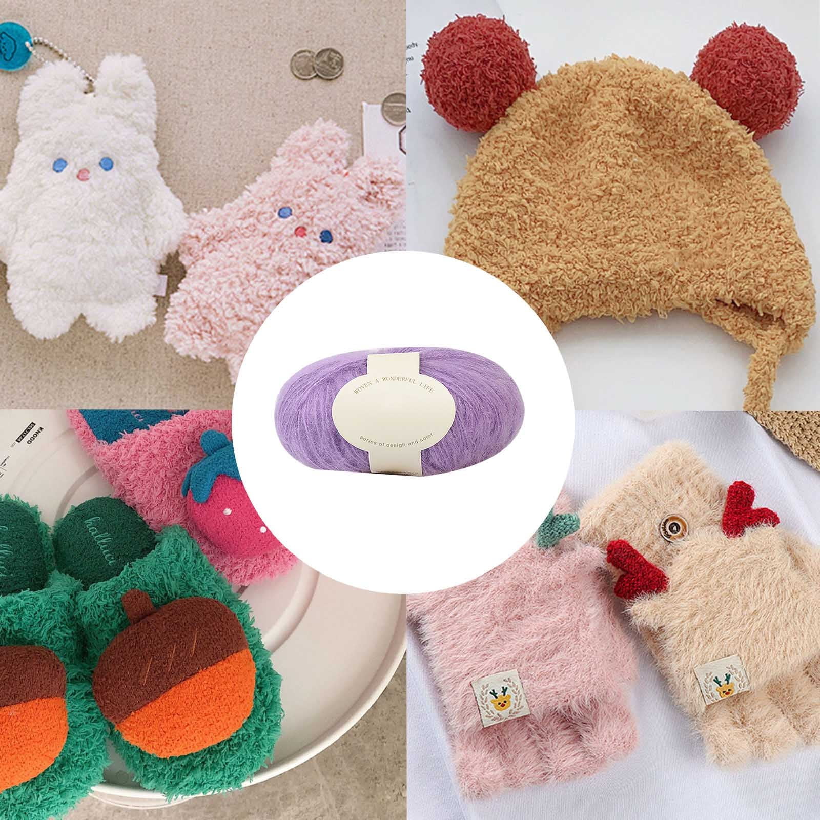 Clearance! Boovnll Mohair Yarn, Soft Yarn for Crocheting, Hand Knitting Hats, Sweater, Scarves, Crafts, Home Decorations, DIY Kids Toys, Yarn 17 - Image 5
