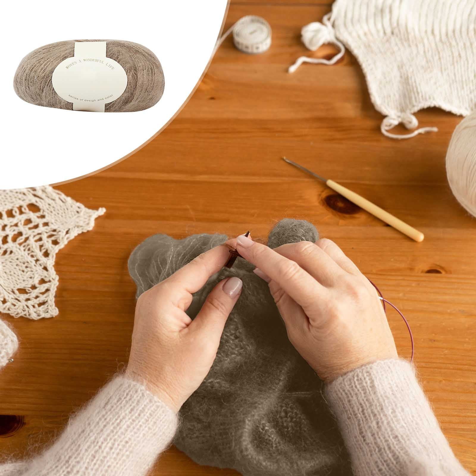 Clearance! Boovnll Mohair Yarn, Soft Yarn for Crocheting, Hand Knitting Hats, Sweater, Scarves, Crafts, Home Decorations, DIY Kids Toys, Yarn 18 - Image 6
