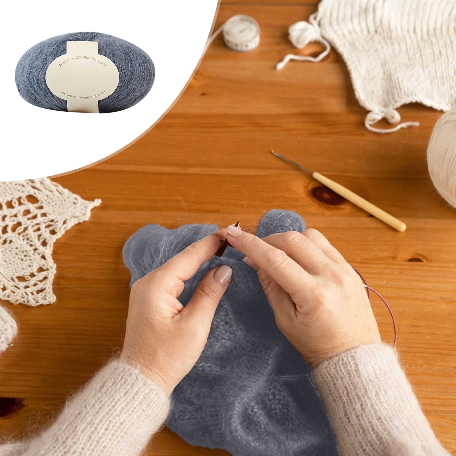Clearance! Boovnll Mohair Yarn, Soft Yarn for Crocheting, Hand Knitting Hats, Sweater, Scarves, Crafts, Home Decorations, DIY Kids Toys, Yarn 20 - Image 6