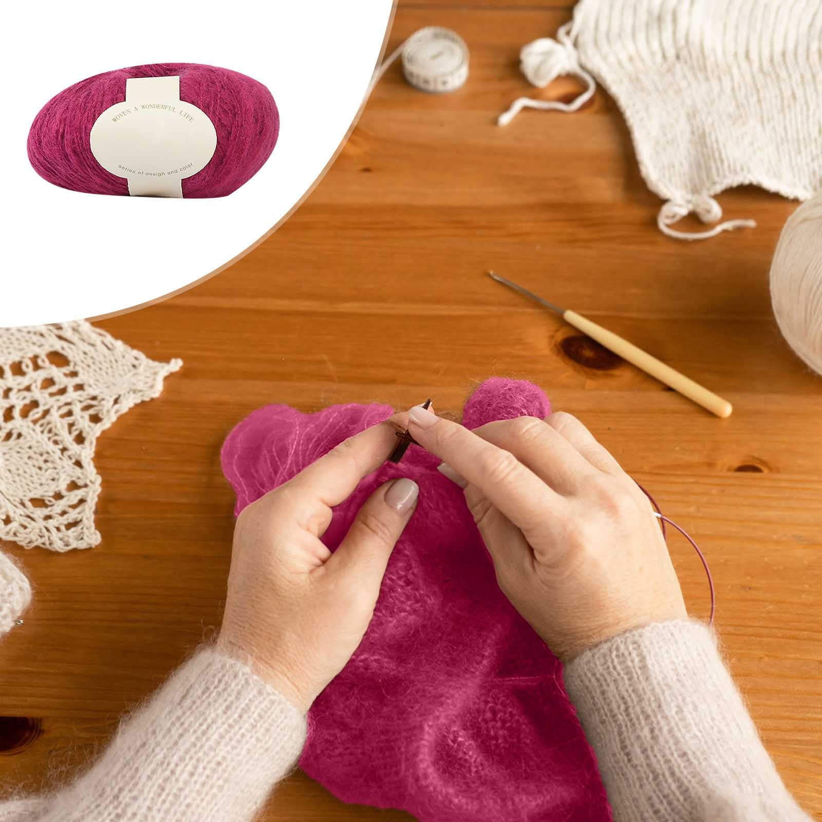 Clearance! Boovnll Mohair Yarn, Soft Yarn for Crocheting, Hand Knitting Hats, Sweater, Scarves, Crafts, Home Decorations, DIY Kids Toys, Yarn 26 - Image 2