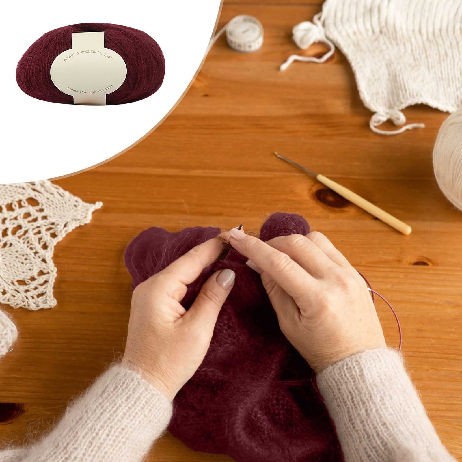 Clearance! Boovnll Mohair Yarn, Soft Yarn for Crocheting, Hand Knitting Hats, Sweater, Scarves, Crafts, Home Decorations, DIY Kids Toys, Yarn 37 - Image 2