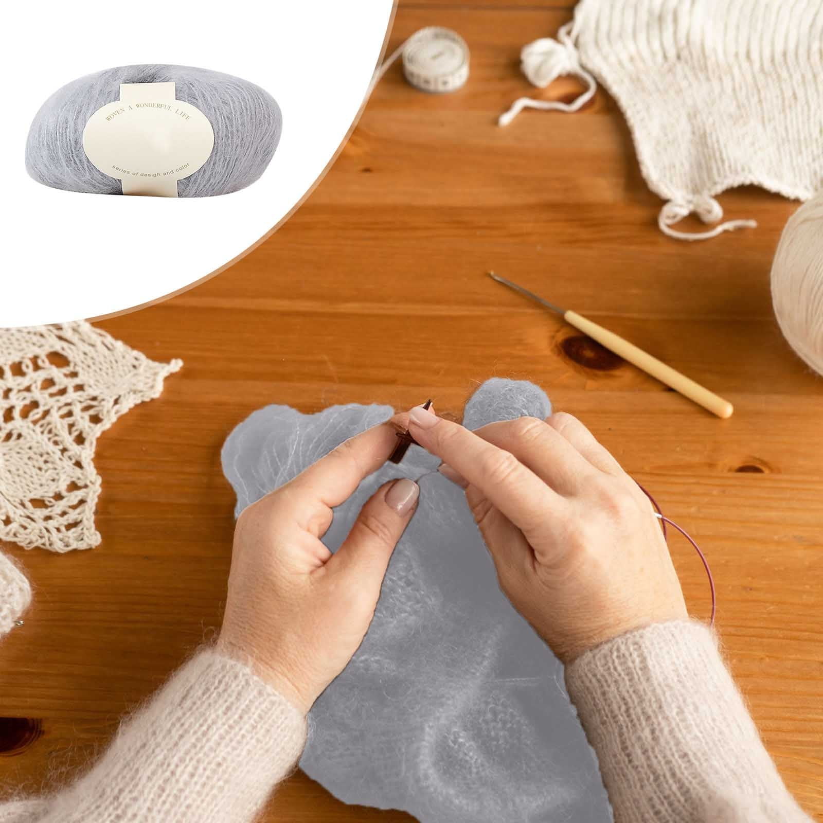 Clearance! Boovnll Mohair Yarn, Soft Yarn for Crocheting, Hand Knitting Hats, Sweater, Scarves, Crafts, Home Decorations, DIY Kids Toys, Yarn Clearance - Image 6