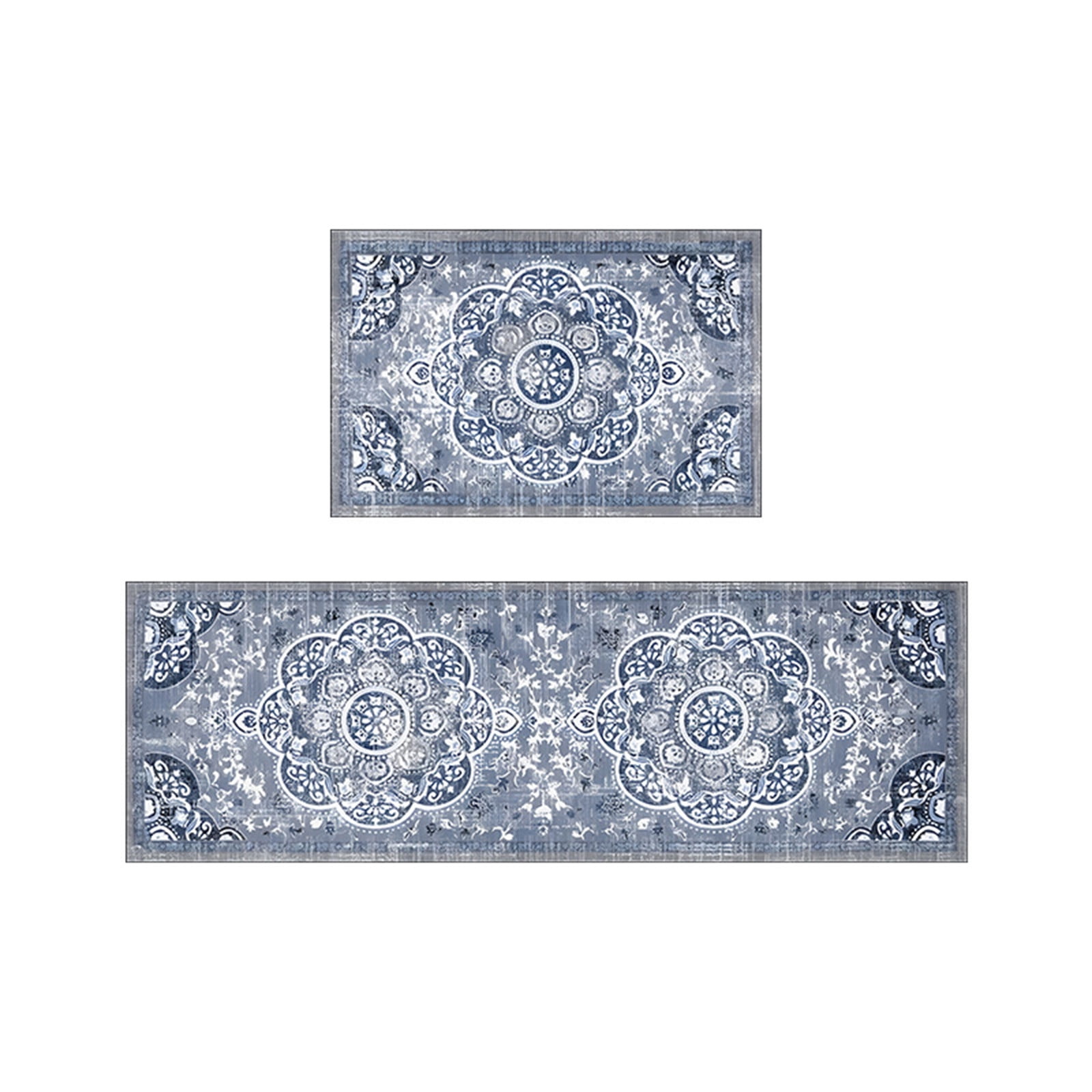 Tyidzon Kitchen Mats for Floor Set of 2 Pcs, Cushioned Non Slip Kitchen Rugs for Kitchen Floor, Absorbent Runner Comfort Standing Mats Washable for Kitchen, Office, Home (15