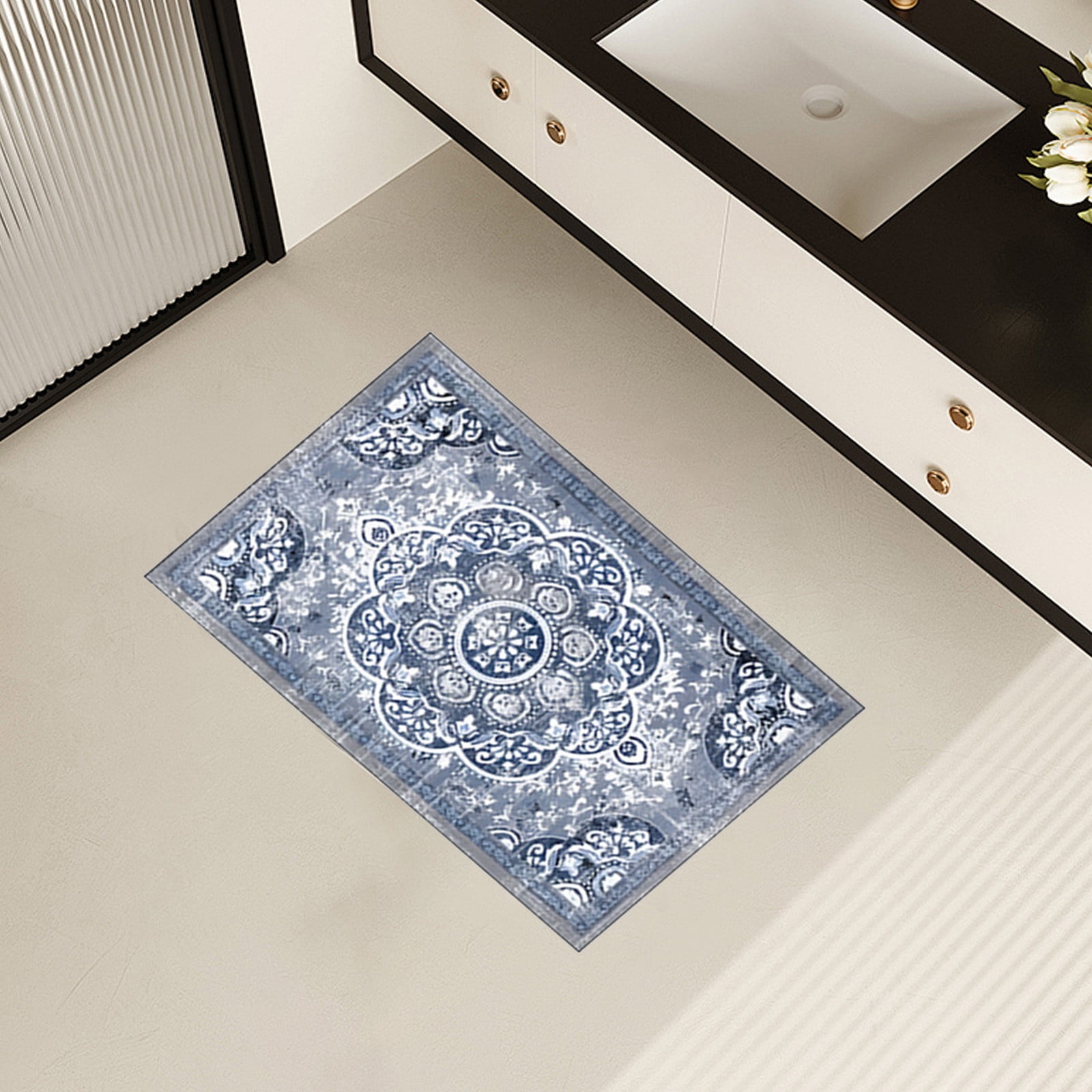Tyidzon Kitchen Mats for Floor Set of 2 Pcs, Cushioned Non Slip Kitchen Rugs for Kitchen Floor, Absorbent Runner Comfort Standing Mats Washable for Kitchen, Office, Home (15