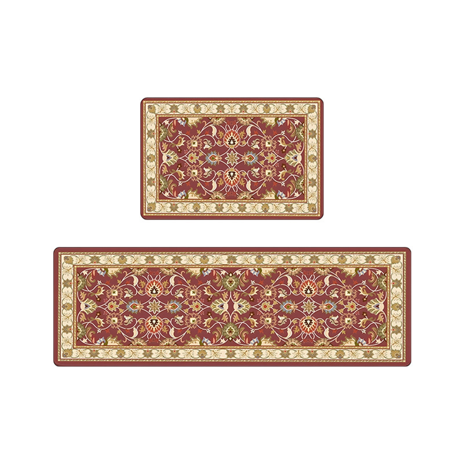 Tyidzon Kitchen Mats for Floor Set of 2 Pcs, Cushioned Non Slip Kitchen Rugs for Kitchen Floor, Absorbent Runner Comfort Standing Mats Washable for Kitchen, Office, Home (15