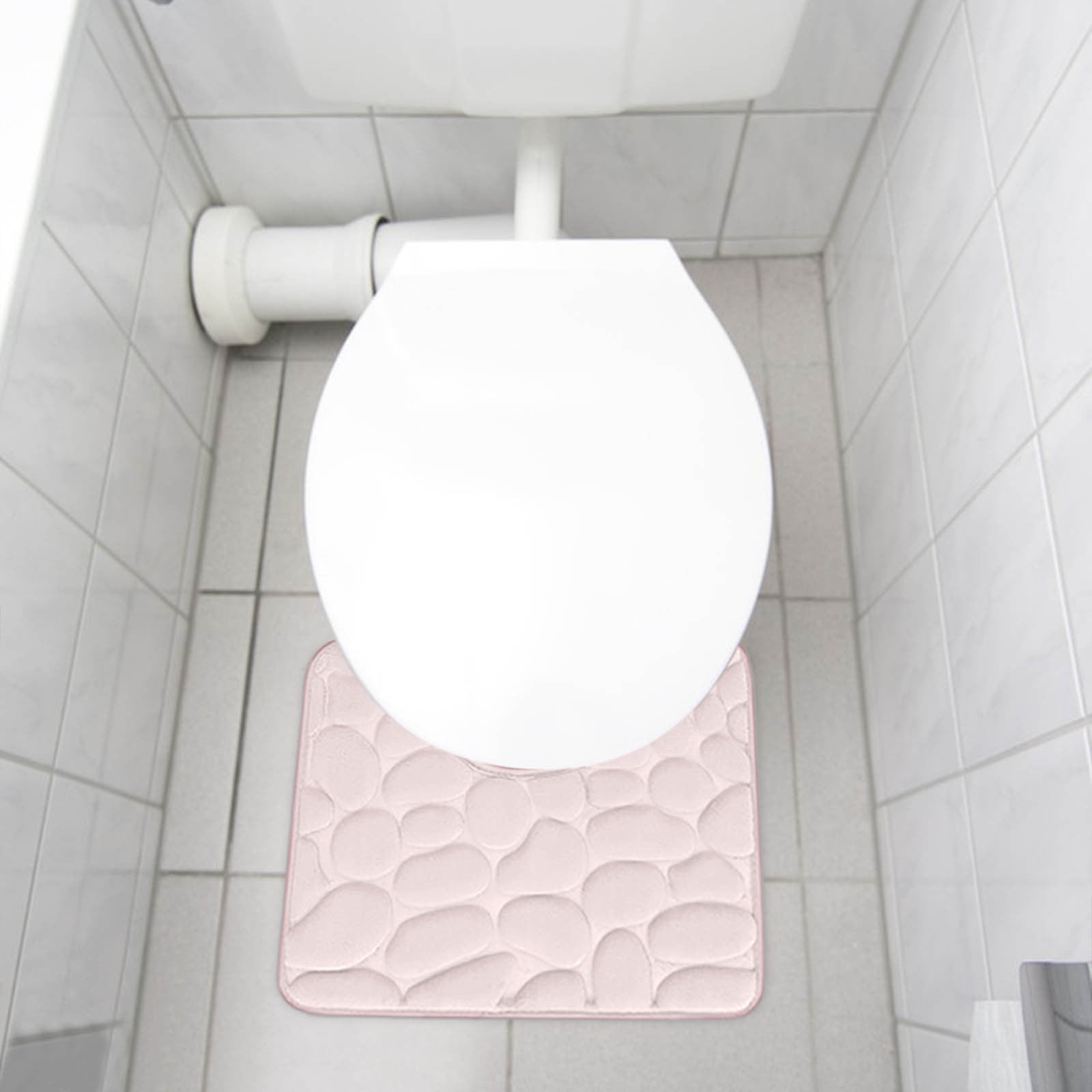 Tyidzon Bathroom Rugs Sets 4 Piece with Toilet Lid Cover, Non-Slip Absorbentb Rugs and Mats for Bathroom, Bath Rug Set Pink - Image 6