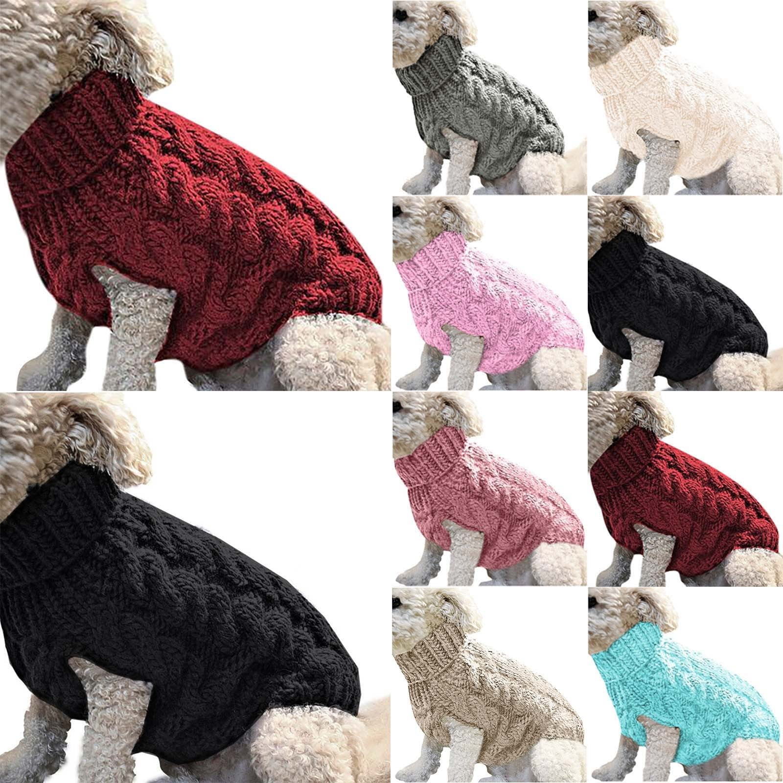 Clearance Under $5 Boovnll Dog Sweater, Winter Turtleneck Knitted Keep Warm Sleeveless Pet Clothes, Dog Clothes for Small Dog Fall Winter Dog Sweaters, (Black, S) M Black - Image 1