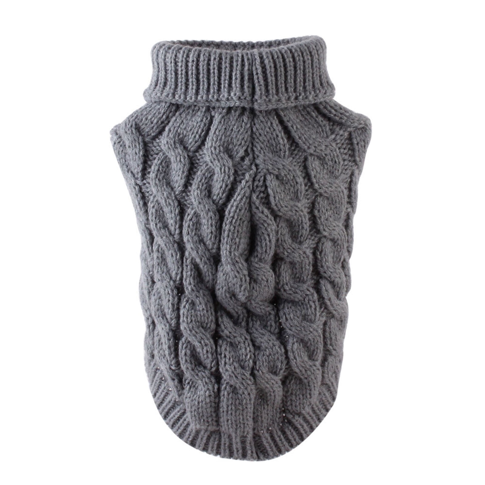 Clearance Under $5 Boovnll Dog Sweater, Winter Turtleneck Knitted Keep Warm Sleeveless Pet Clothes, Dog Clothes for Small Dog Fall Winter Dog Sweaters, (Black, S) M Gray - Image 4