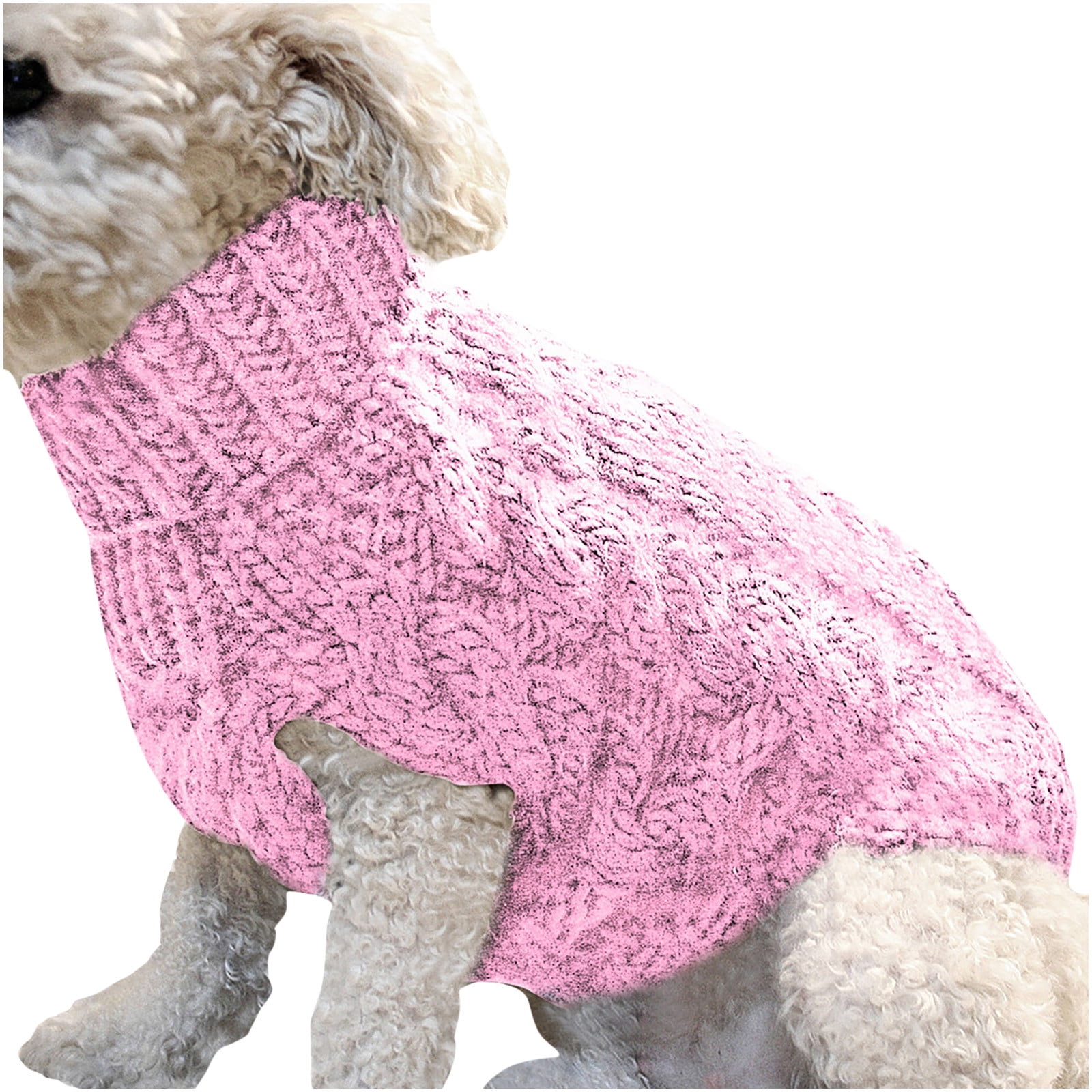Clearance Under $5 Boovnll Dog Sweater, Winter Turtleneck Knitted Keep Warm Sleeveless Pet Clothes, Dog Clothes for Small Dog Fall Winter Dog Sweaters, (Black, S) XL Pink - Image 2