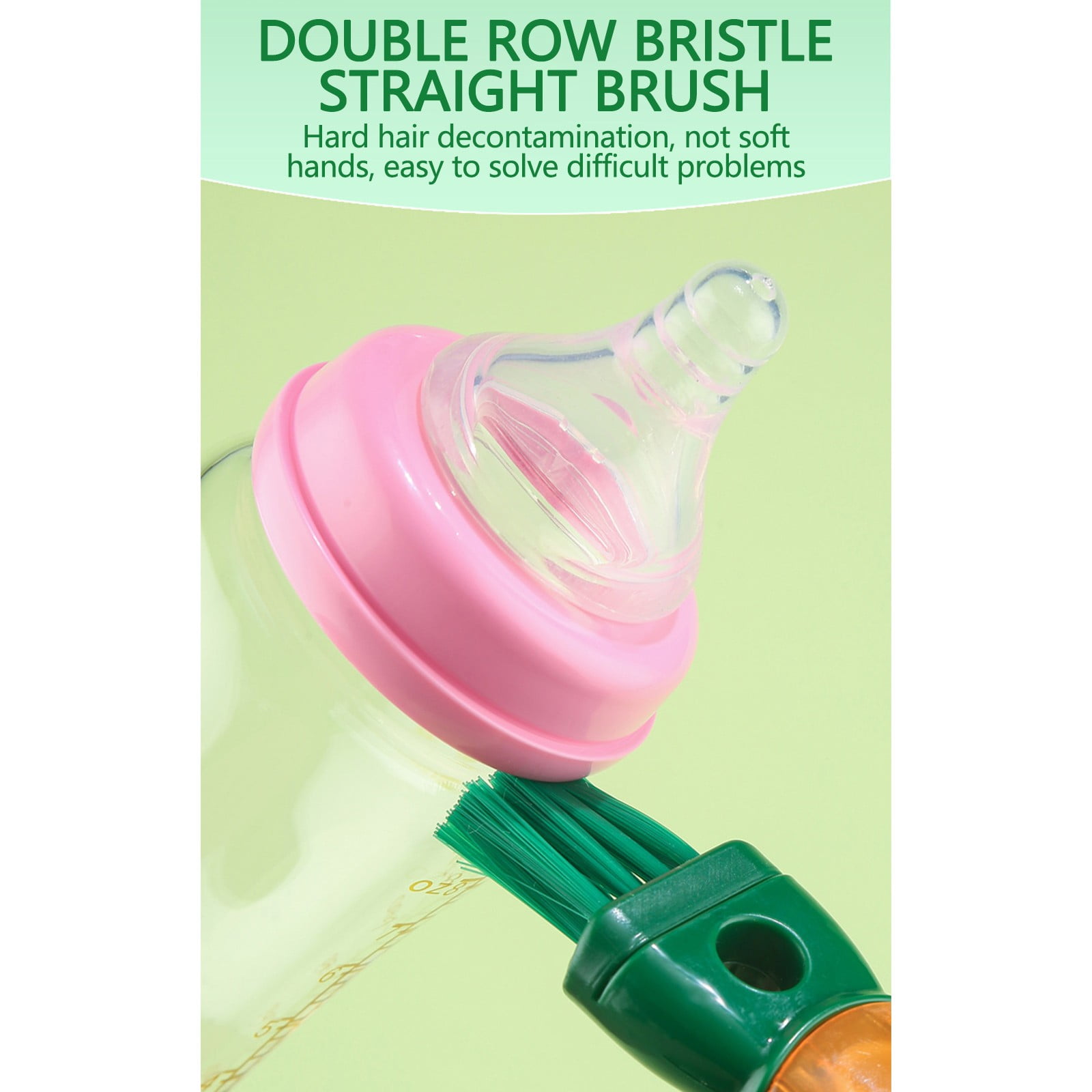 Dmlowu Bottle Brush, 14 Inch Long Handle Water Bottle Scrubbing Brush, Built for Cleaning Sport Bottles, Water Bottles, Coffee Mugs, Wine Decanters, Tea Kettles Green - Image 5