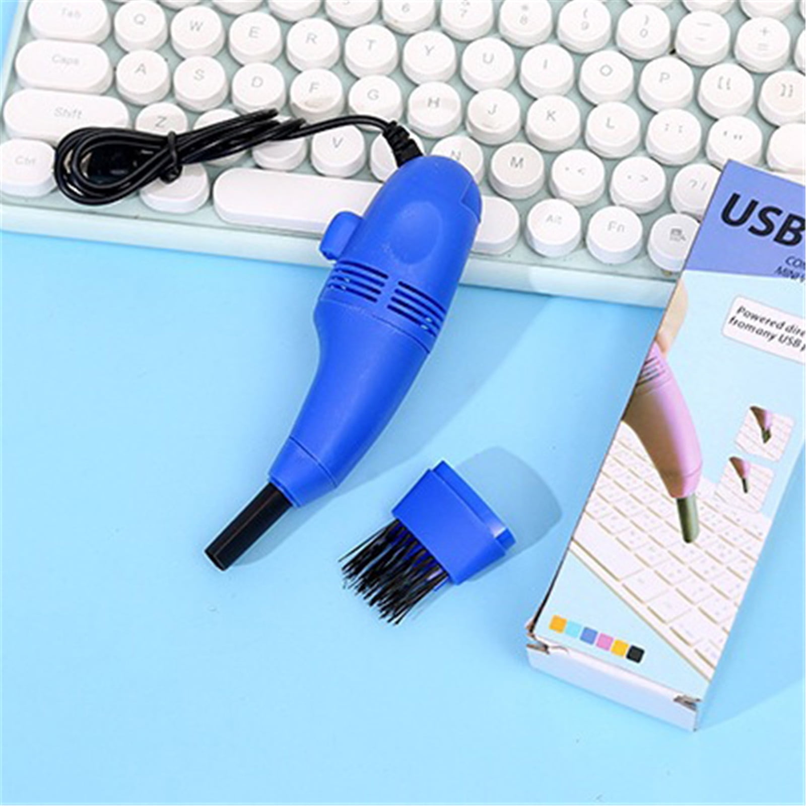 Dmlowu Desk Vacuum Cleaner Mini, Handheld Computer Keyboard Vacuum, Portable Small Cleaning Brush Clean Piano, Keyboard, Computer, Car Etc yellow, green, black, rose red - Image 7