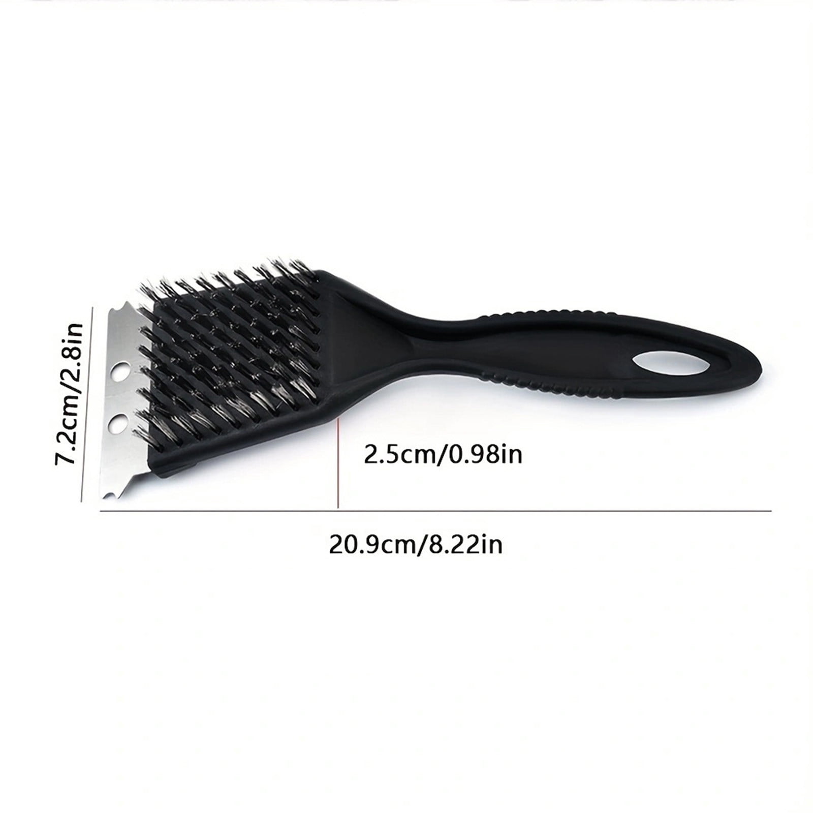 Tyidzon 2Pc Grill Brush and Scraper, 2-In-1 Stainless Steel Scraper, Grill Brush Extra Strong BBQ Cleaner Accessories Heavy Duty Barbecue Grill Cleaning Brush Cleaner 8 Inch Black - Image 3