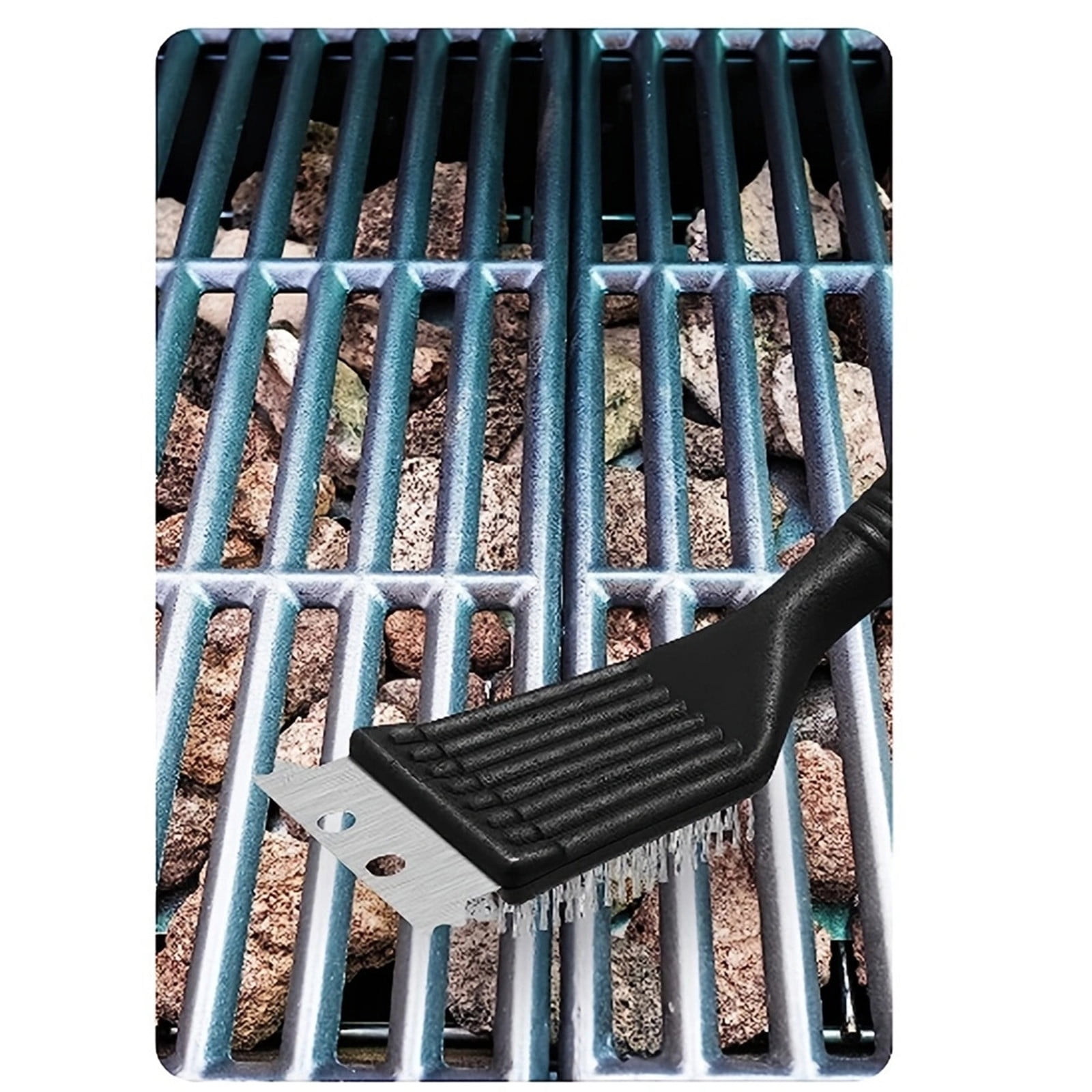 Tyidzon 2Pc Grill Brush and Scraper, 2-In-1 Stainless Steel Scraper, Grill Brush Extra Strong BBQ Cleaner Accessories Heavy Duty Barbecue Grill Cleaning Brush Cleaner 8 Inch Black - Image 6