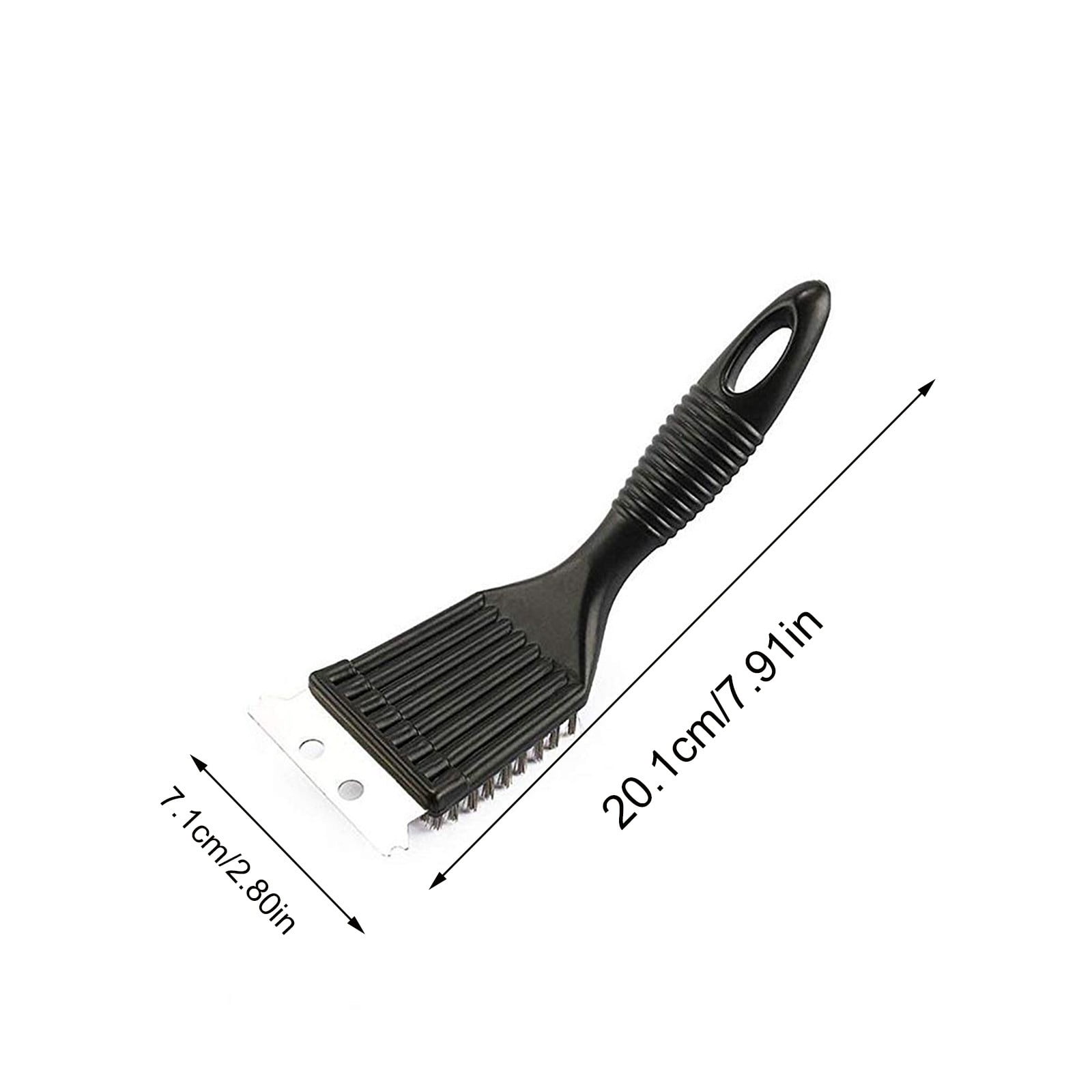 Tyidzon 2Pc Grill Brush and Scraper, 2-In-1 Stainless Steel Scraper, Grill Brush Extra Strong BBQ Cleaner Accessories Heavy Duty Barbecue Grill Cleaning Brush Cleaner 8 Inch Black#1 - Image 3