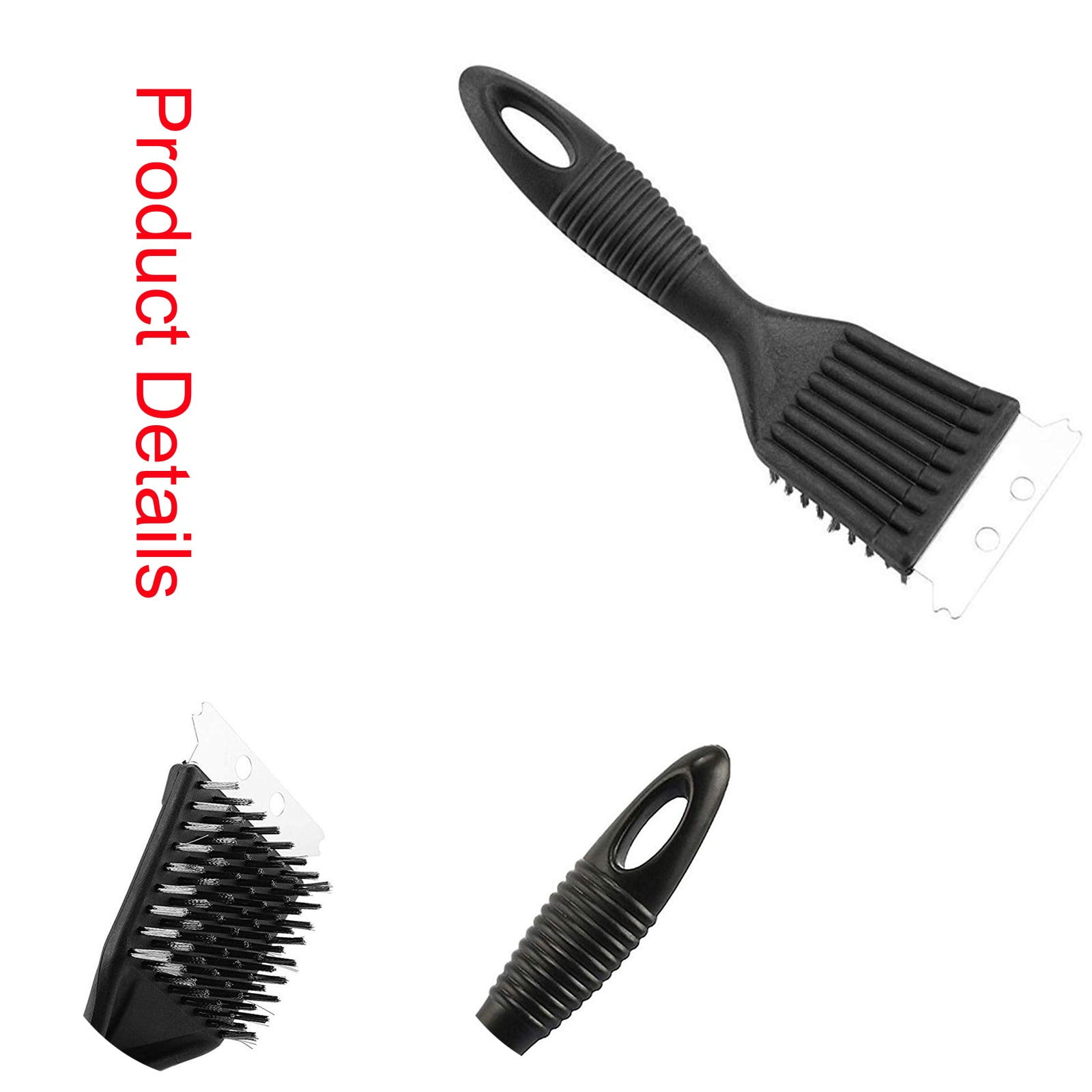 Tyidzon 2Pc Grill Brush and Scraper, 2-In-1 Stainless Steel Scraper, Grill Brush Extra Strong BBQ Cleaner Accessories Heavy Duty Barbecue Grill Cleaning Brush Cleaner 8 Inch Black#1 - Image 5